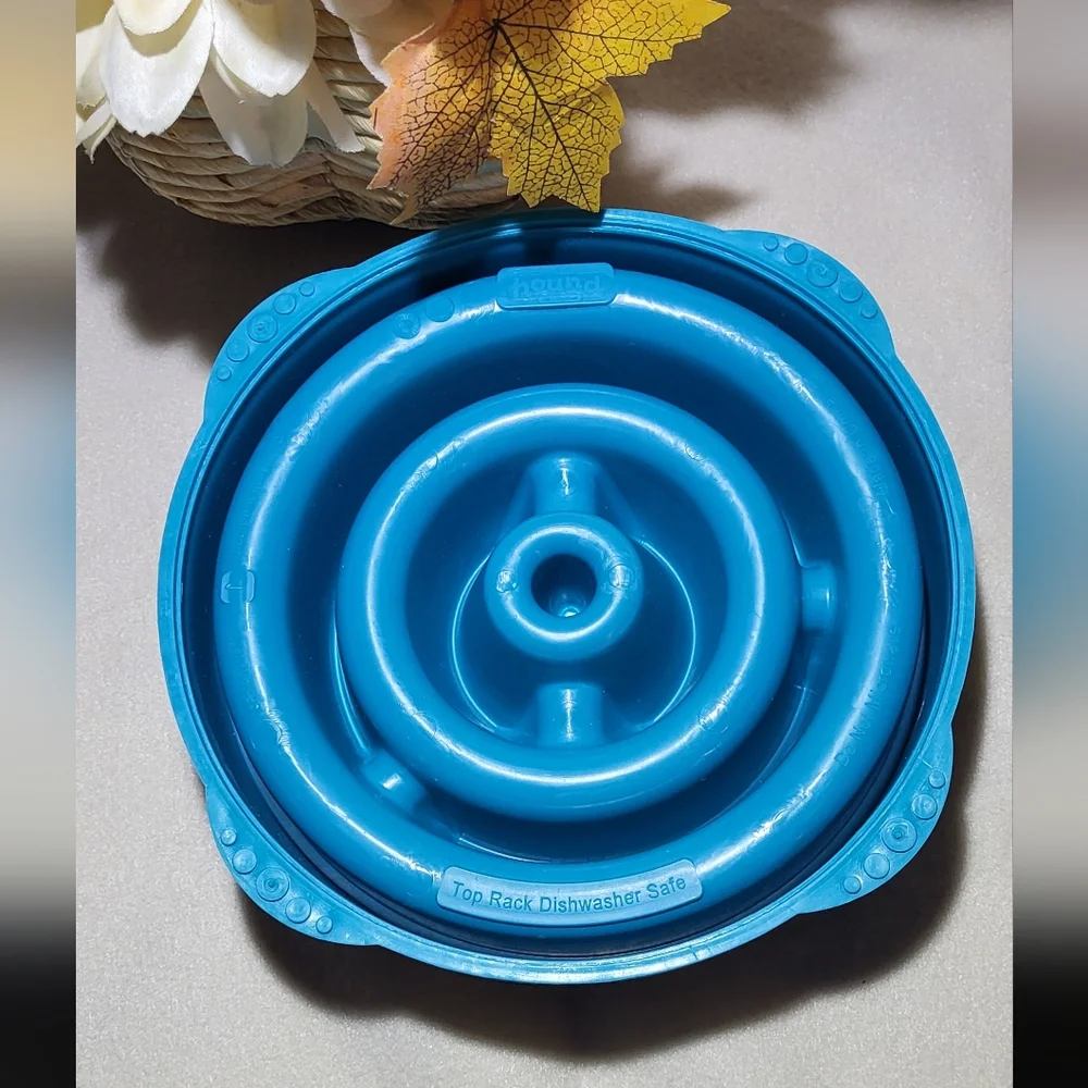 Outward Hound Turquoise Small/Medium Pet Dog Slow Feeder Bowl